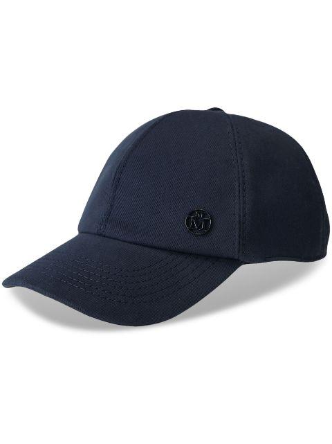 Tiger cotton logo-plaque cap by MAISON MICHEL