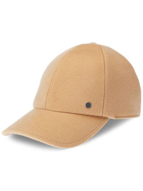 Tiger logo-plaque felt cap by MAISON MICHEL
