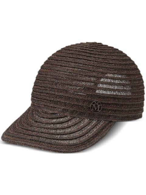 Tiger straw baseball cap by MAISON MICHEL