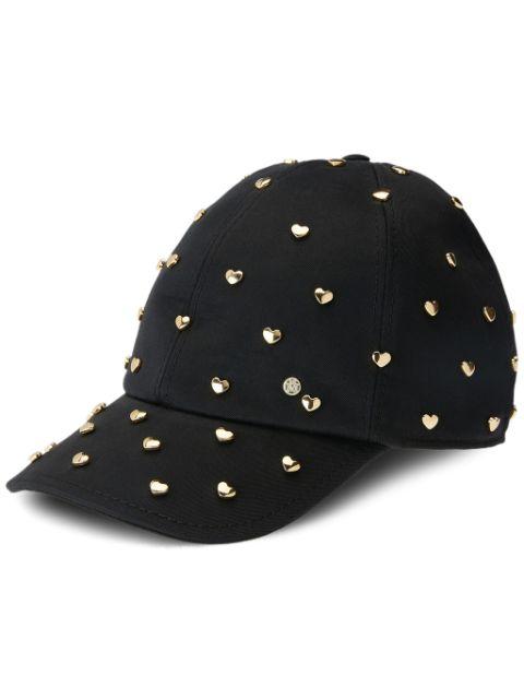 Tiger stud-embellished cotton cap by MAISON MICHEL