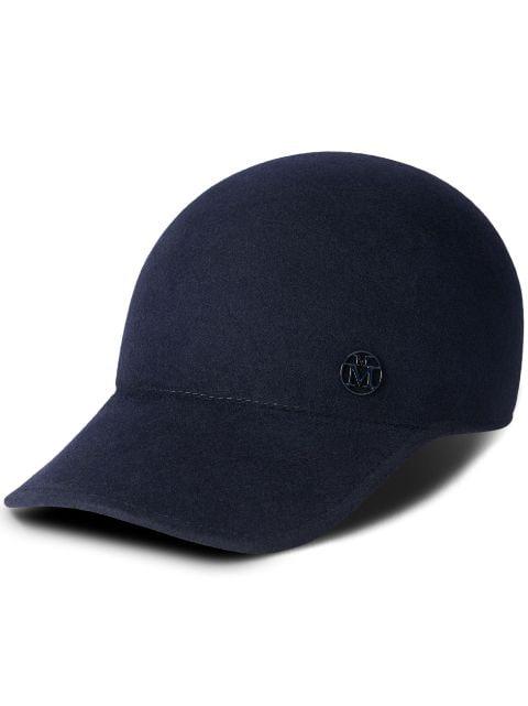 Tiger wool logo-plaque cap by MAISON MICHEL