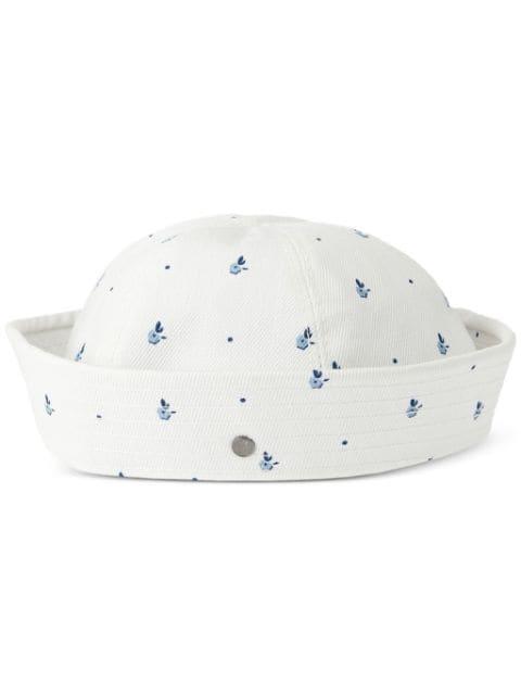 Trey floral-print cotton hat by MAISON MICHEL