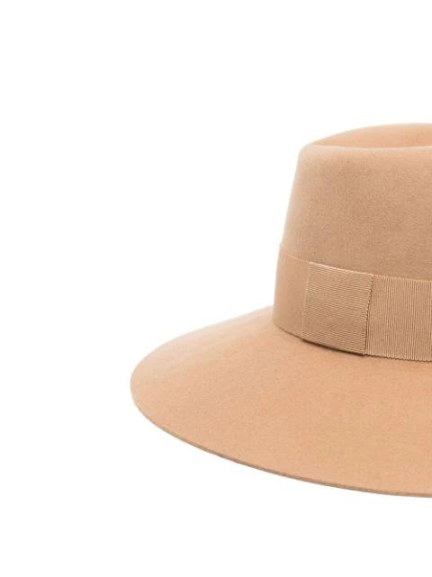 Virginie felt fedora hat by MAISON MICHEL