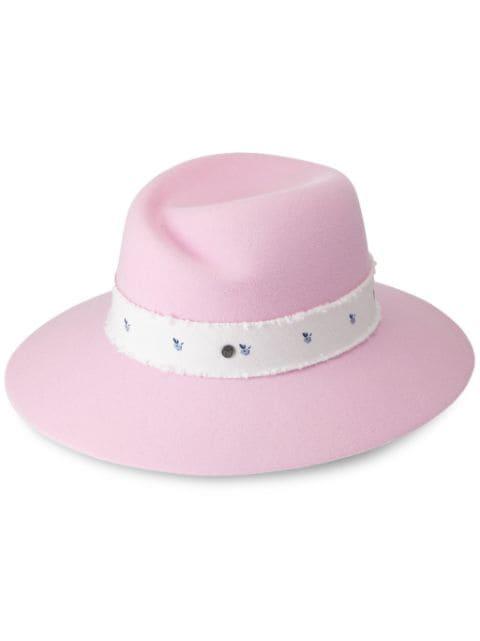 Virginie felt fedora hat by MAISON MICHEL