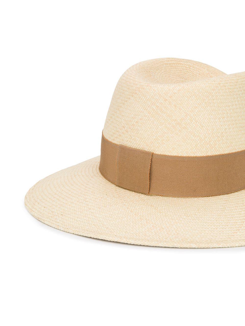 Virginie straw Fedora hat by MAISON MICHEL