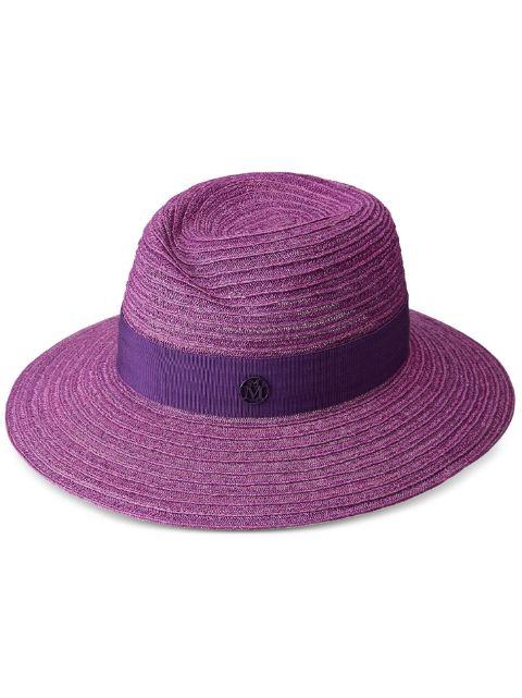 Virginie straw Fedora hat by MAISON MICHEL