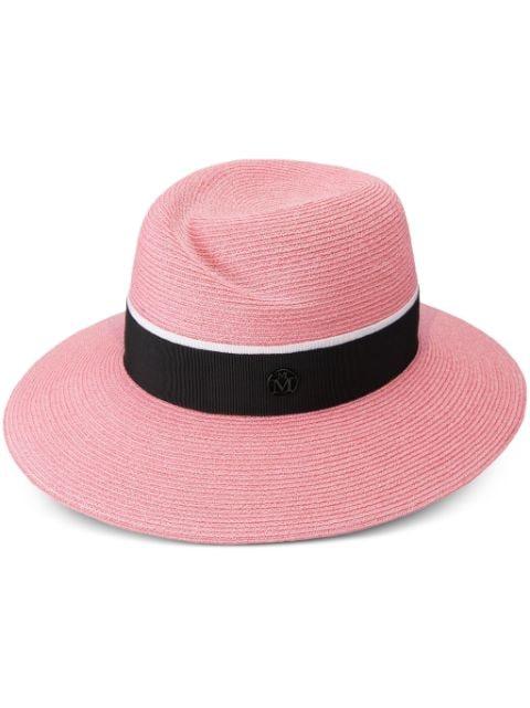 Virginie straw fedora hat by MAISON MICHEL