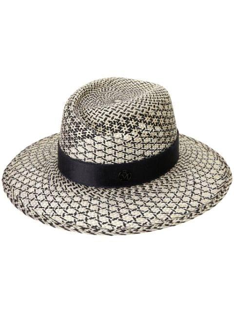 Virginie straw fedora hat by MAISON MICHEL
