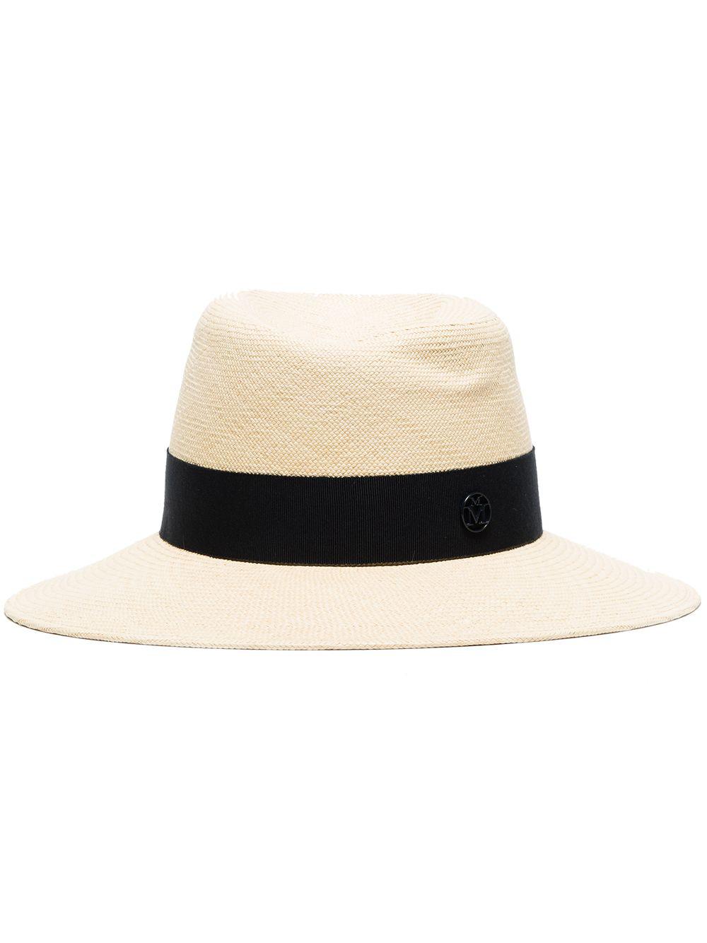 Virginie straw fedora hat by MAISON MICHEL