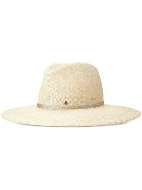 Zango straw fedora hat by MAISON MICHEL
