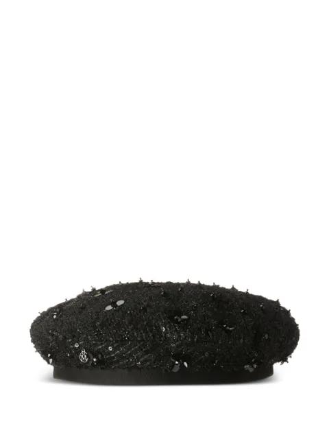 beaded textured beret by MAISON MICHEL