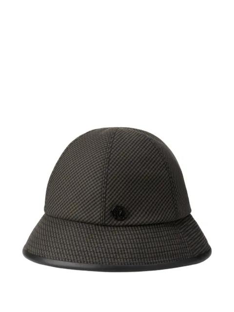check-pattern bucket hat by MAISON MICHEL