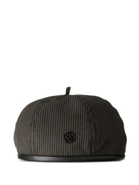 checked beret by MAISON MICHEL
