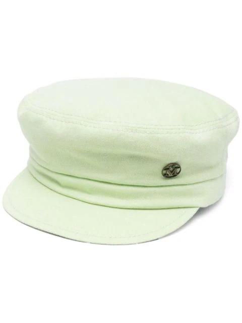 cotton-blend baker-boy hat by MAISON MICHEL