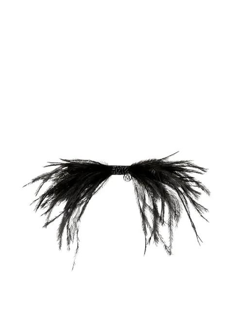 feather beaded hair accessory by MAISON MICHEL