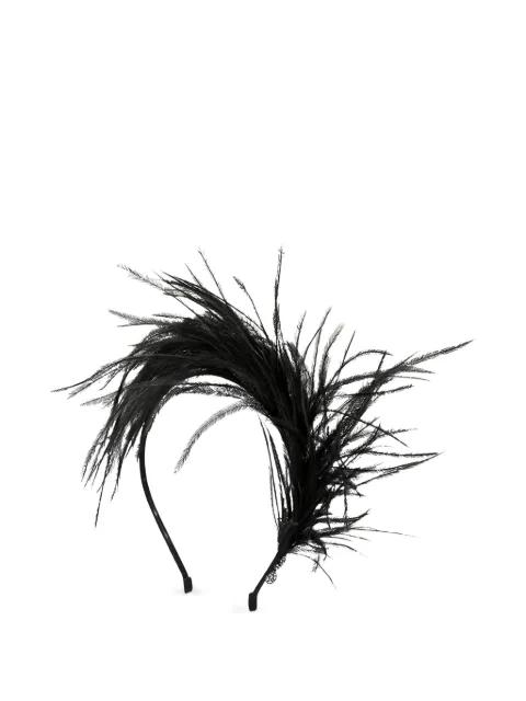 feather-embellished headband by MAISON MICHEL