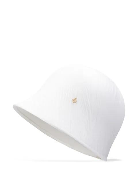 logo-charm hat by MAISON MICHEL