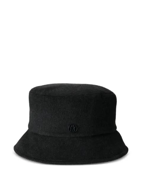 logo-plaque bucket hat by MAISON MICHEL