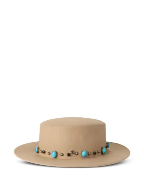 logo-plaque hat by MAISON MICHEL