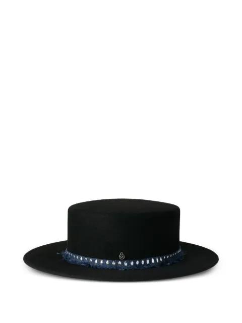 logo-plaque hat by MAISON MICHEL