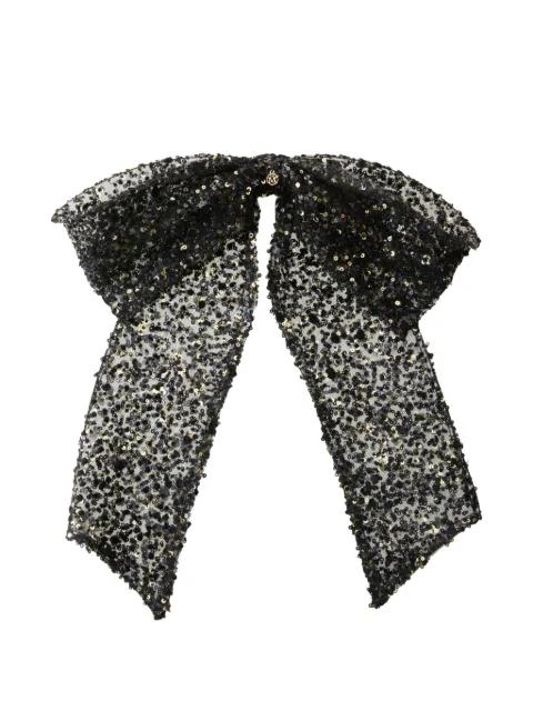 sequin-embellished bow tie by MAISON MICHEL