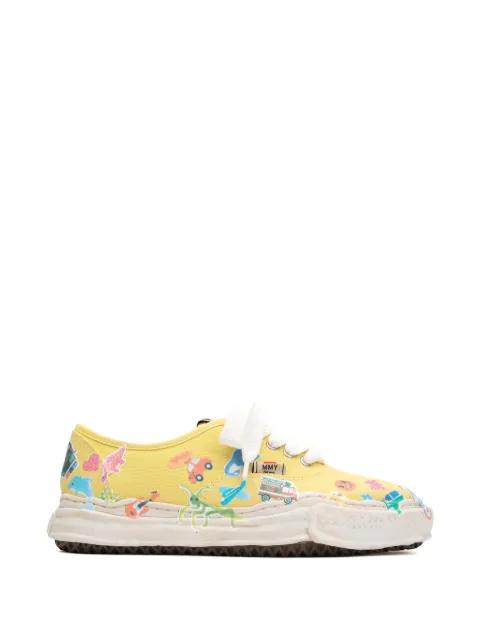 Baker sticker-print low-top sneakers by MAISON MIHARA YASUHIRO