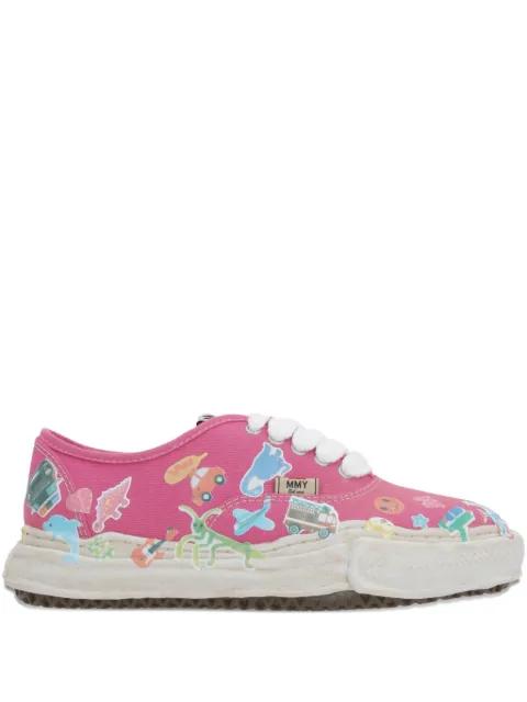 Baker sticker-print sneakers by MAISON MIHARA YASUHIRO