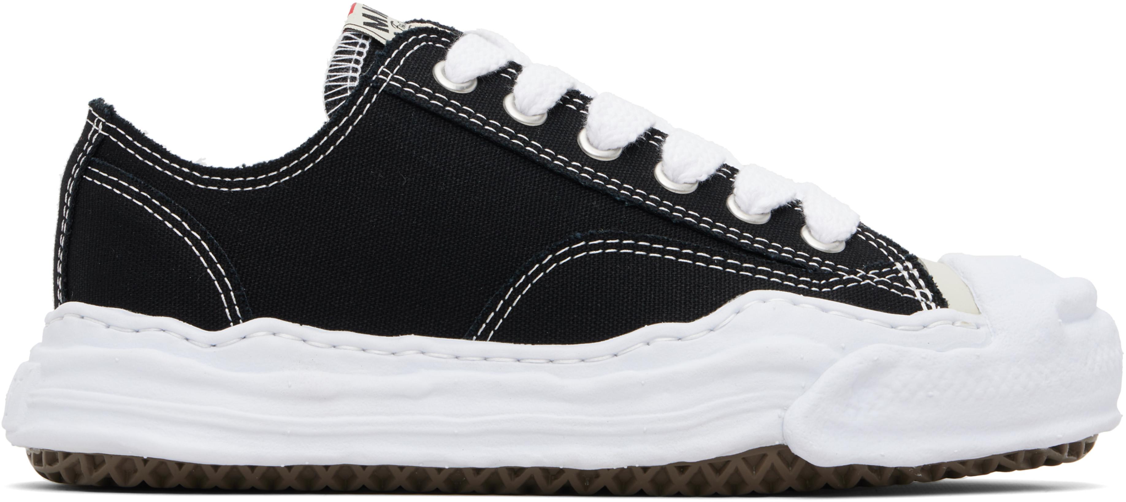 Black 'Hank' OG Sole Canvas Low-Top Sneakers by MAISON MIHARA YASUHIRO