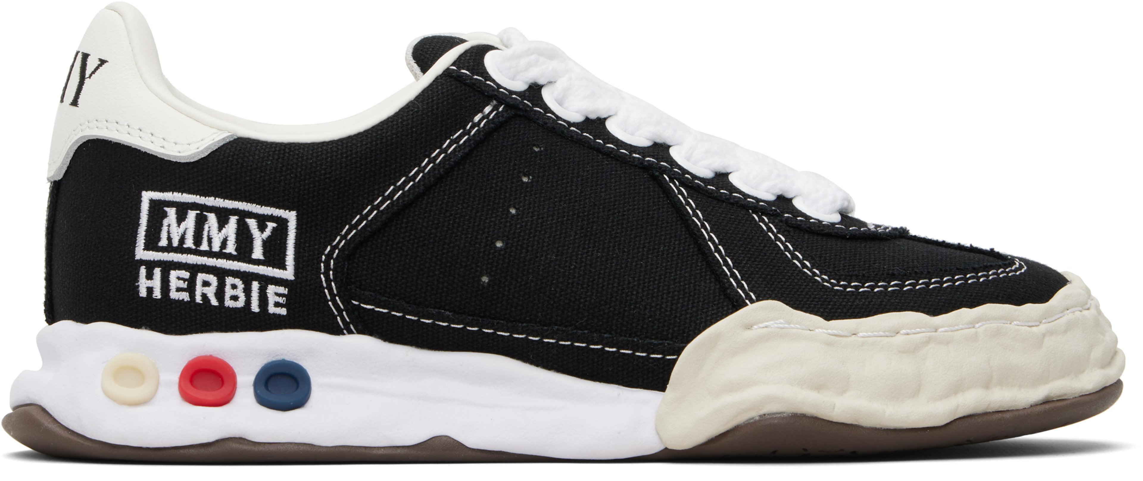 Black 'Herbie' OG Sole Canvas Low-top Sneakers by MAISON MIHARA YASUHIRO