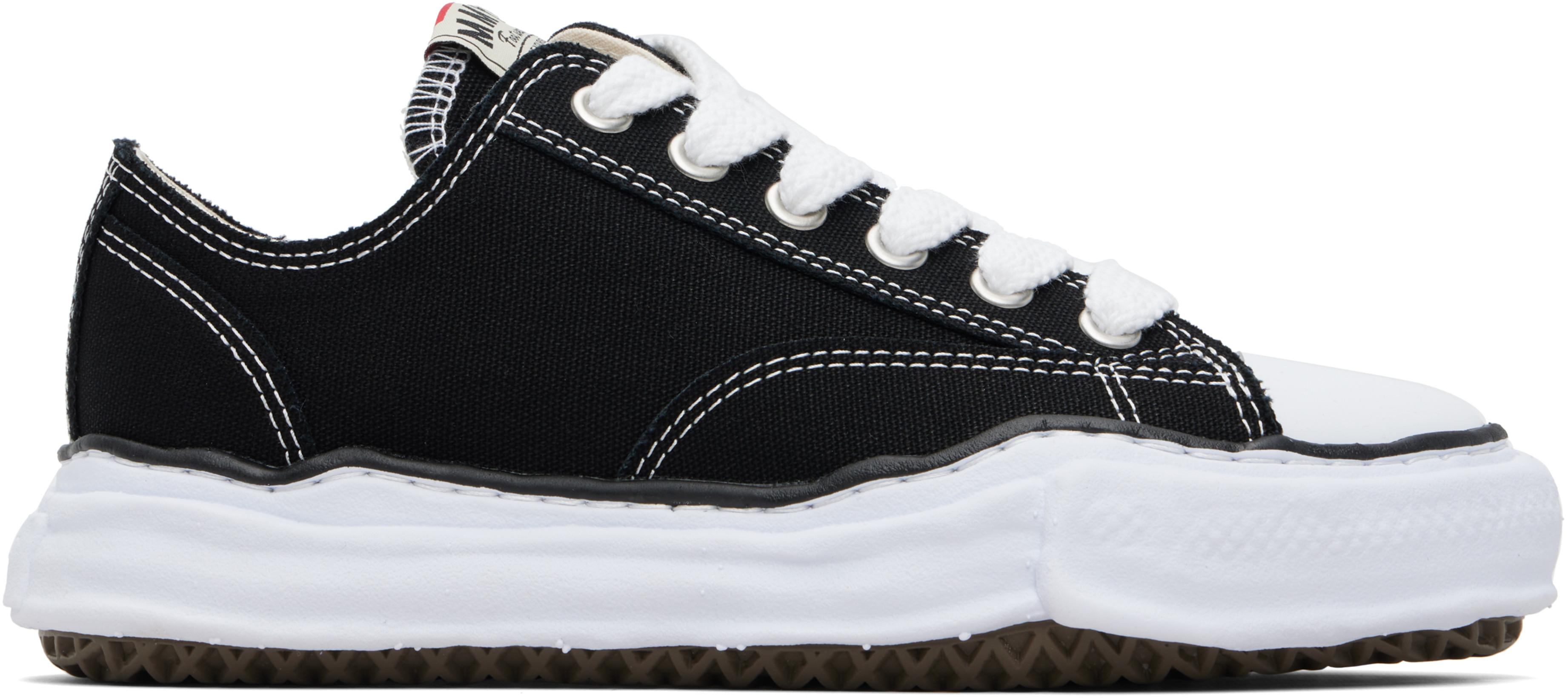 Black Peterson OG Sole Canvas Low-Top Sneakers by MAISON MIHARA YASUHIRO