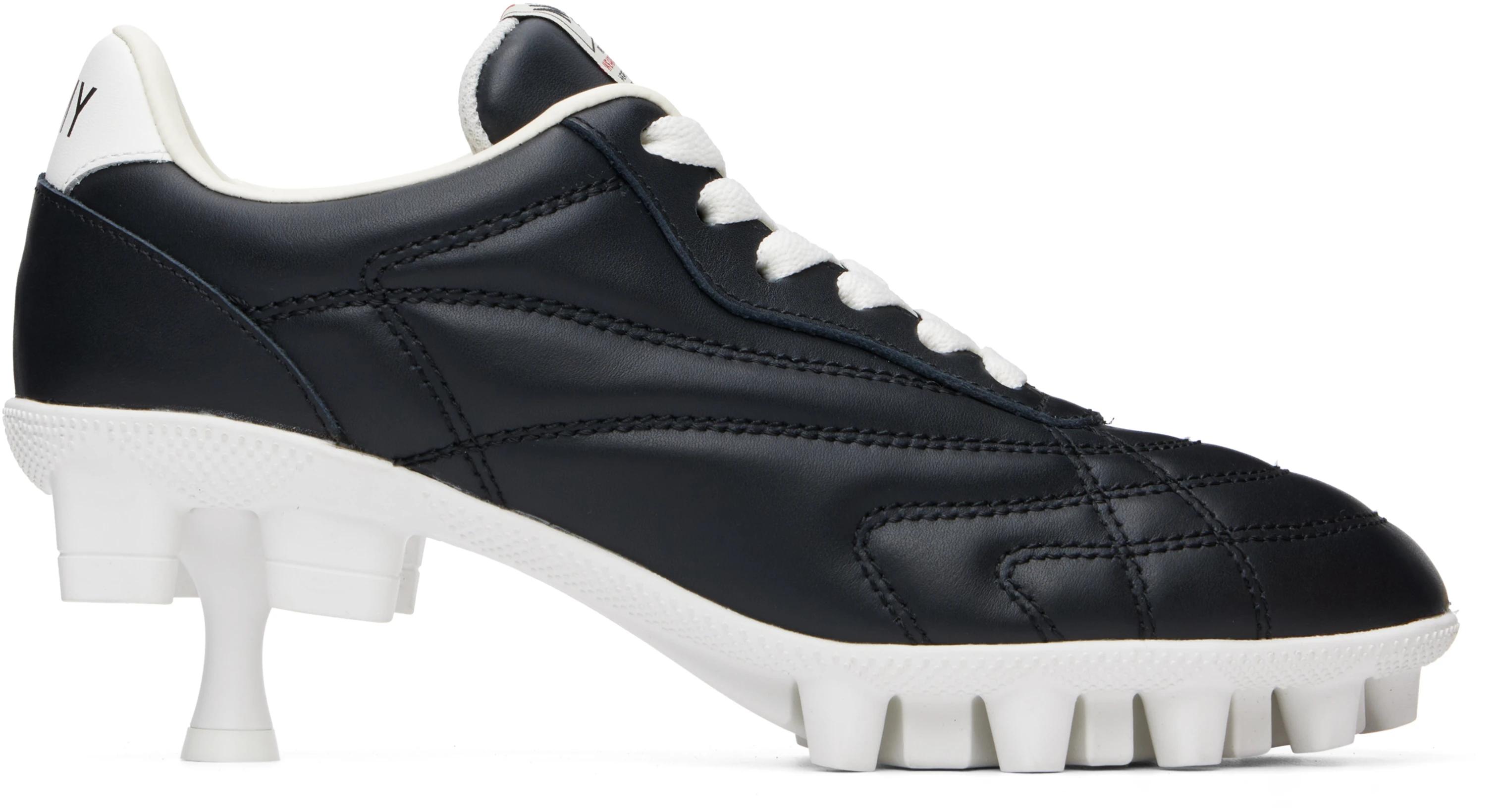 Black Spike Sole Sneaker Heels by MAISON MIHARA YASUHIRO