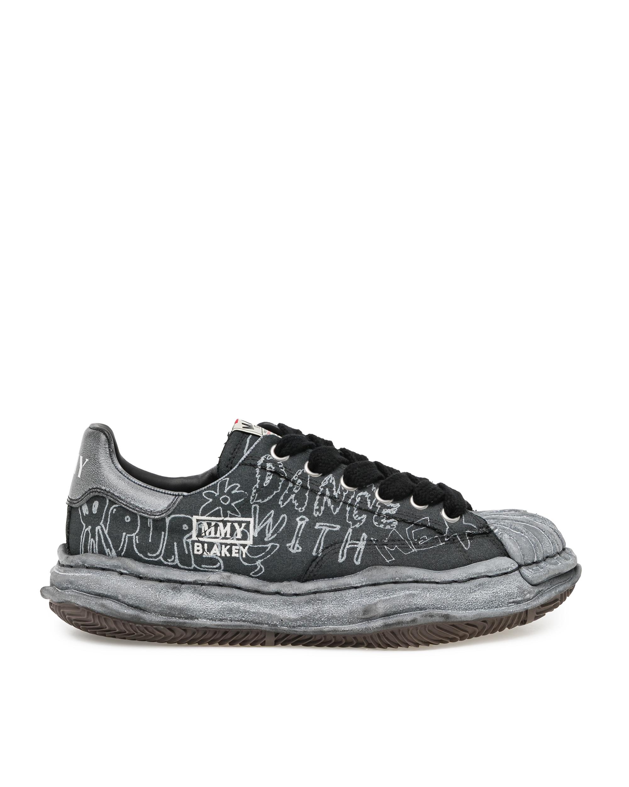 Blakey OG sole graffiti print sneakers by MAISON MIHARA YASUHIRO