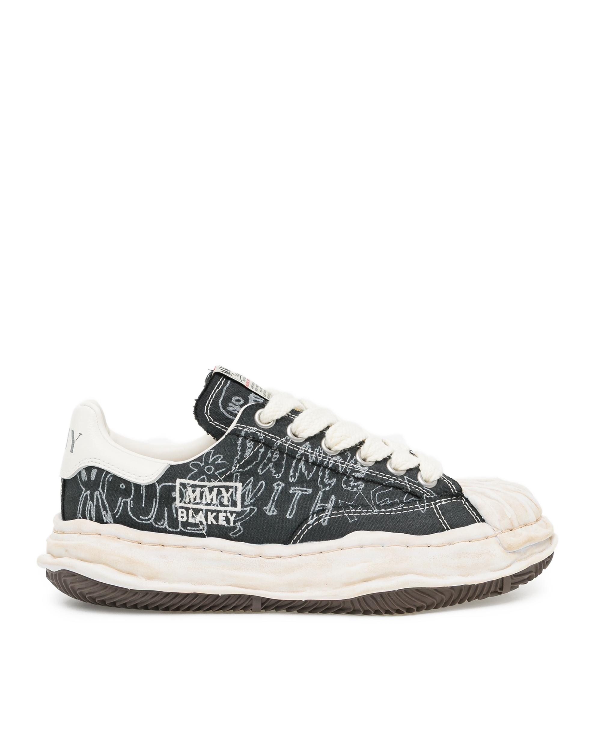 Blakey OG sole graffiti print sneakers by MAISON MIHARA YASUHIRO