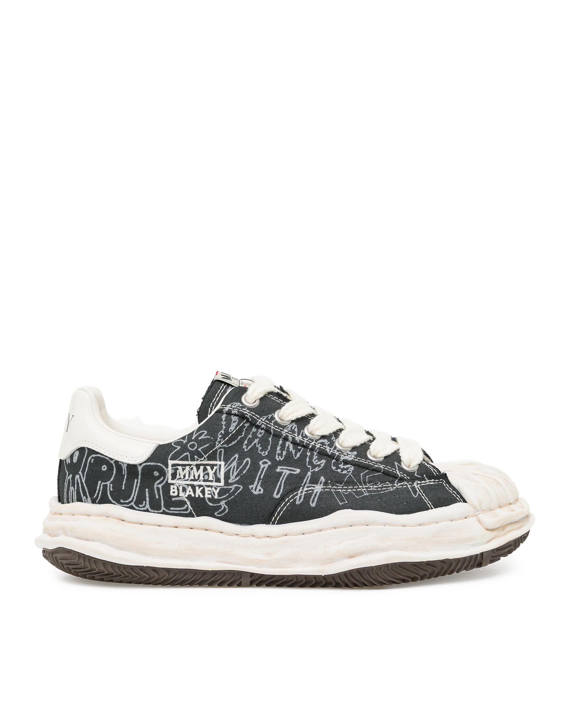 Blakey OG sole graffiti print sneakers by MAISON MIHARA YASUHIRO