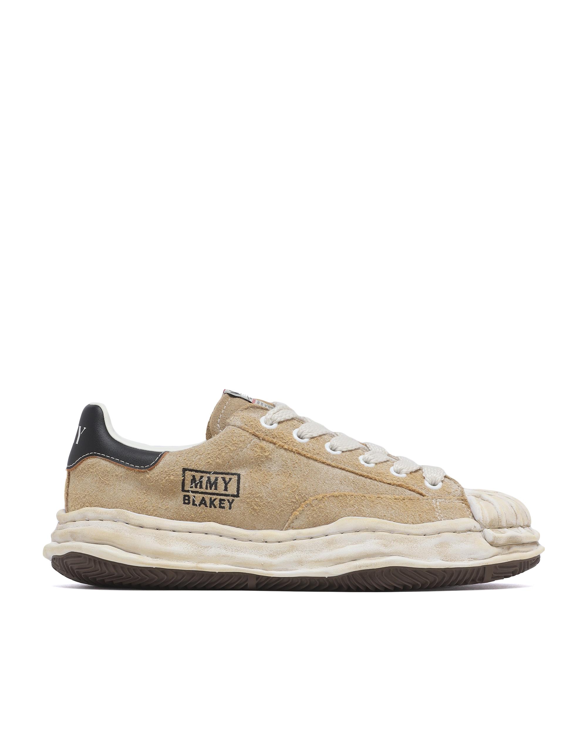 Blakey OG sole vintage suede low-top sneakers by MAISON MIHARA YASUHIRO