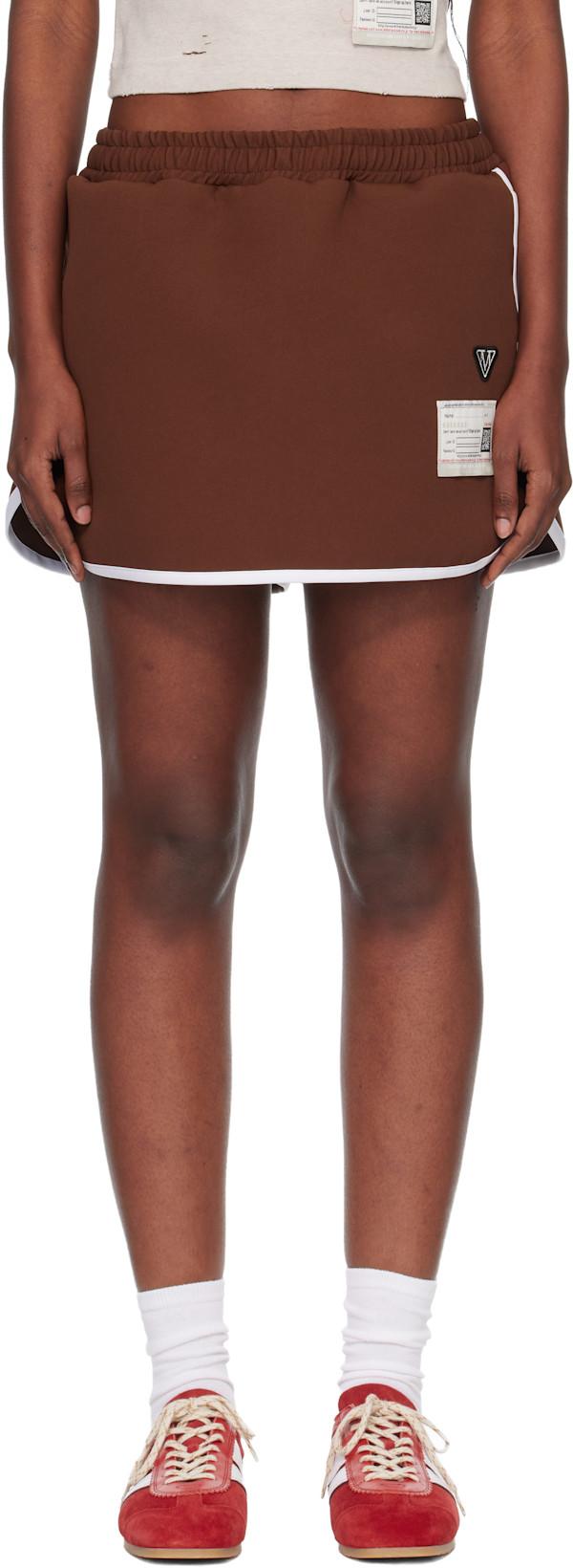 Brown Jogger Shorts by MAISON MIHARA YASUHIRO