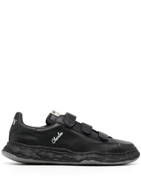 Charles touch-strap leather sneakers by MAISON MIHARA YASUHIRO