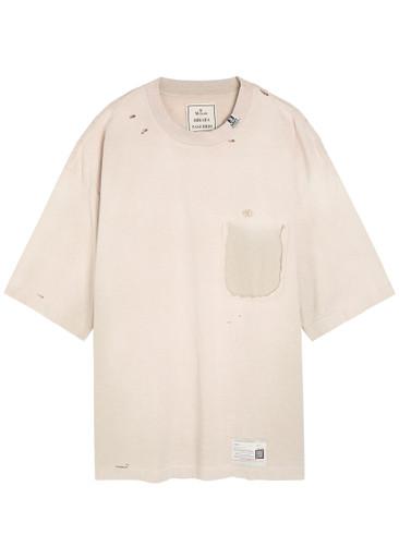 Distressed cotton T-shirt by MAISON MIHARA YASUHIRO