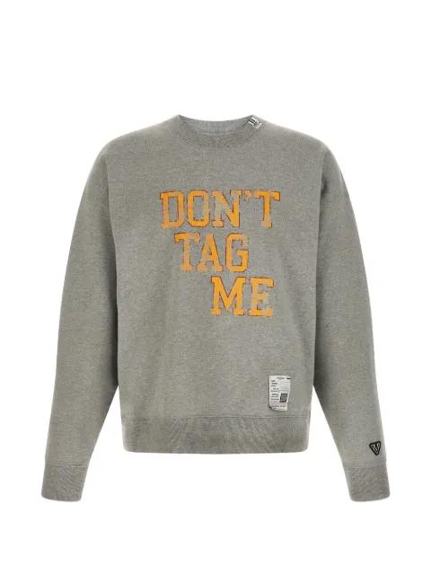 Don't Tag Me gauze logo-patch sweatshirt by MAISON MIHARA YASUHIRO