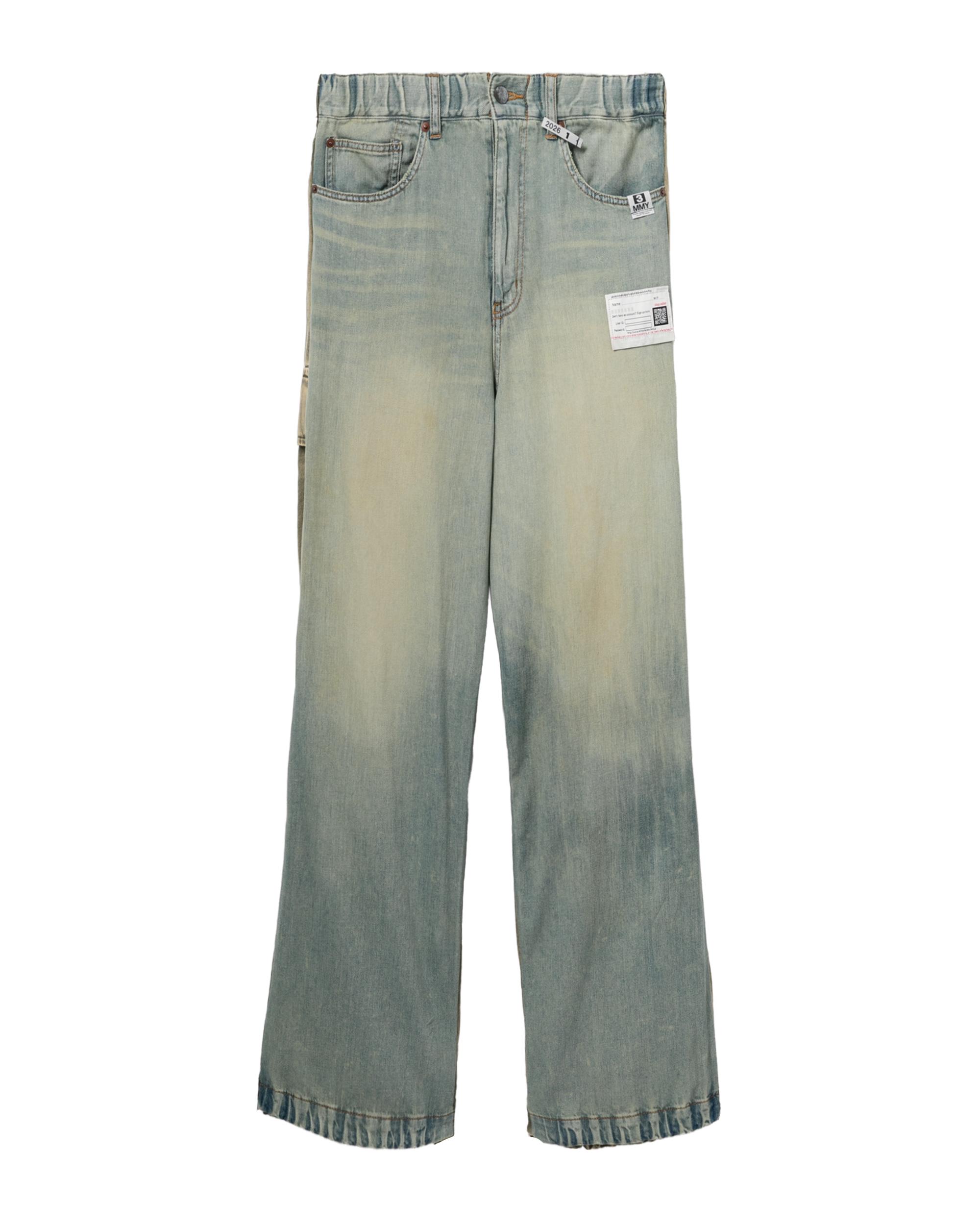 Front back combined denim pants by MAISON MIHARA YASUHIRO