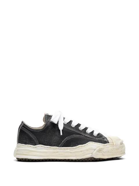 Hank og sole shrink leather sneakers by MAISON MIHARA YASUHIRO
