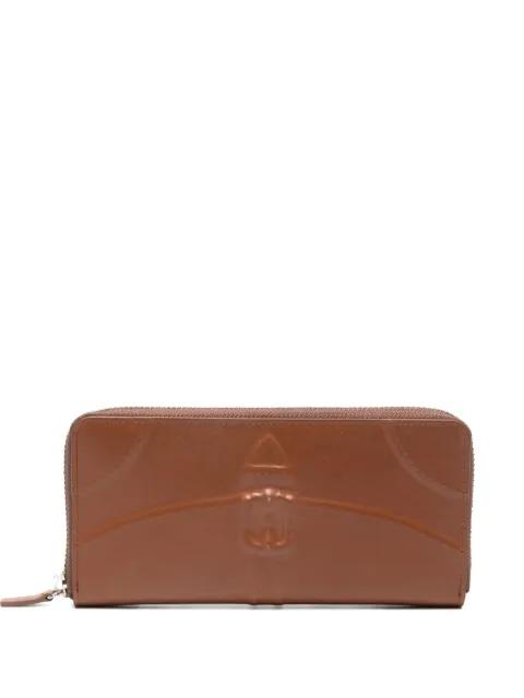 Invisible embossed long wallet by MAISON MIHARA YASUHIRO