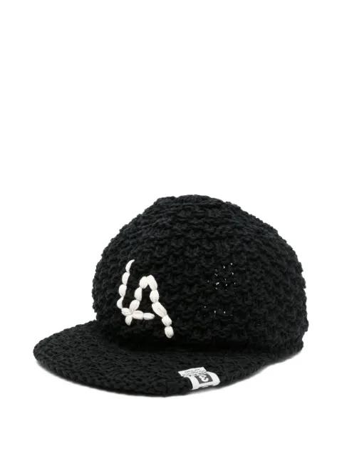 LA embroidered hat by MAISON MIHARA YASUHIRO