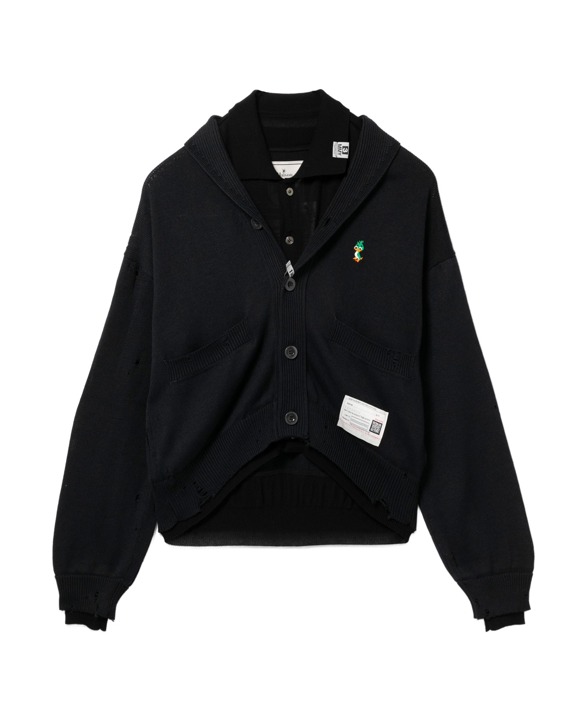 Layered knit cardigan by MAISON MIHARA YASUHIRO