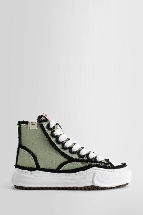 Maison Mihara Yasuhiro Khaki Peterson Og Sole Overhanging Canvas High Top Sneakers by MAISON MIHARA YASUHIRO Maison Mihara Yasuhiro Khaki Peterson Og Sole Overhanging Canvas High Top Sneakers by MAISON MIHARA YASUHIRO