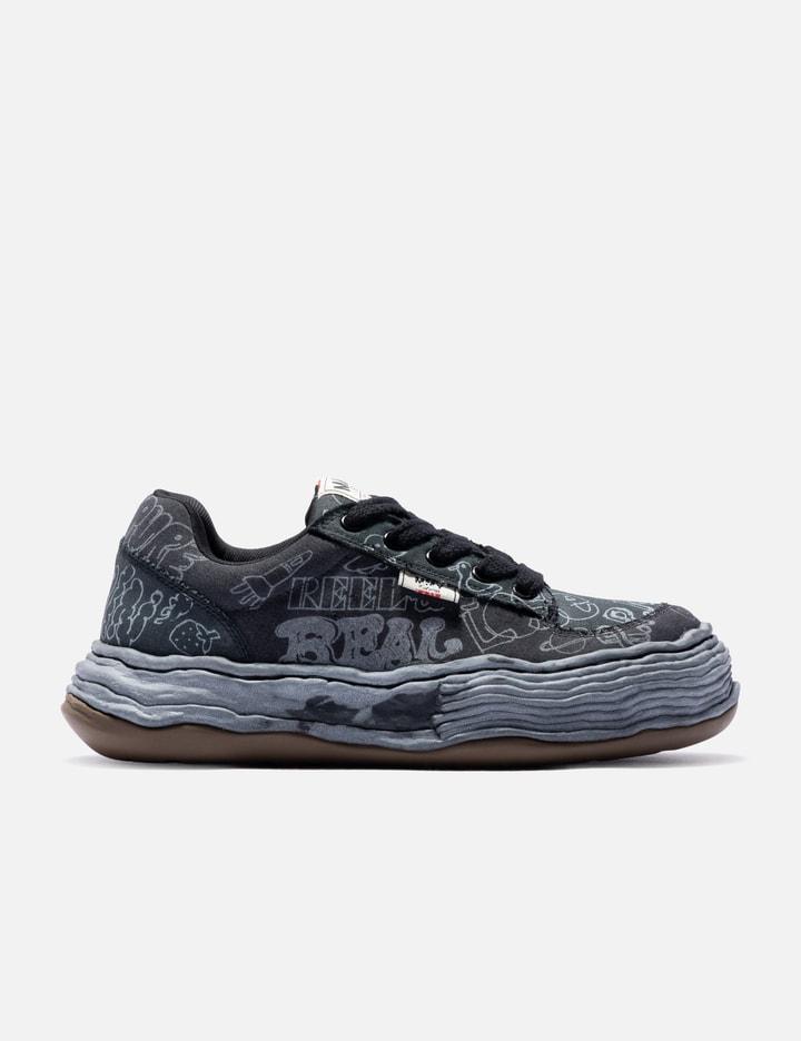 "OLIVER" OG Sole Graffiti Printed Canvas Low-Top Sneaker by MAISON MIHARA YASUHIRO