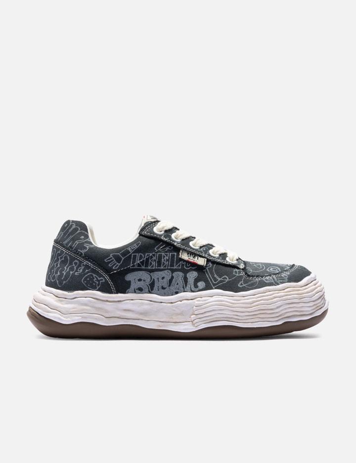 "OLIVER" OG Sole Graffiti Printed Canvas Low-Top Sneaker by MAISON MIHARA YASUHIRO