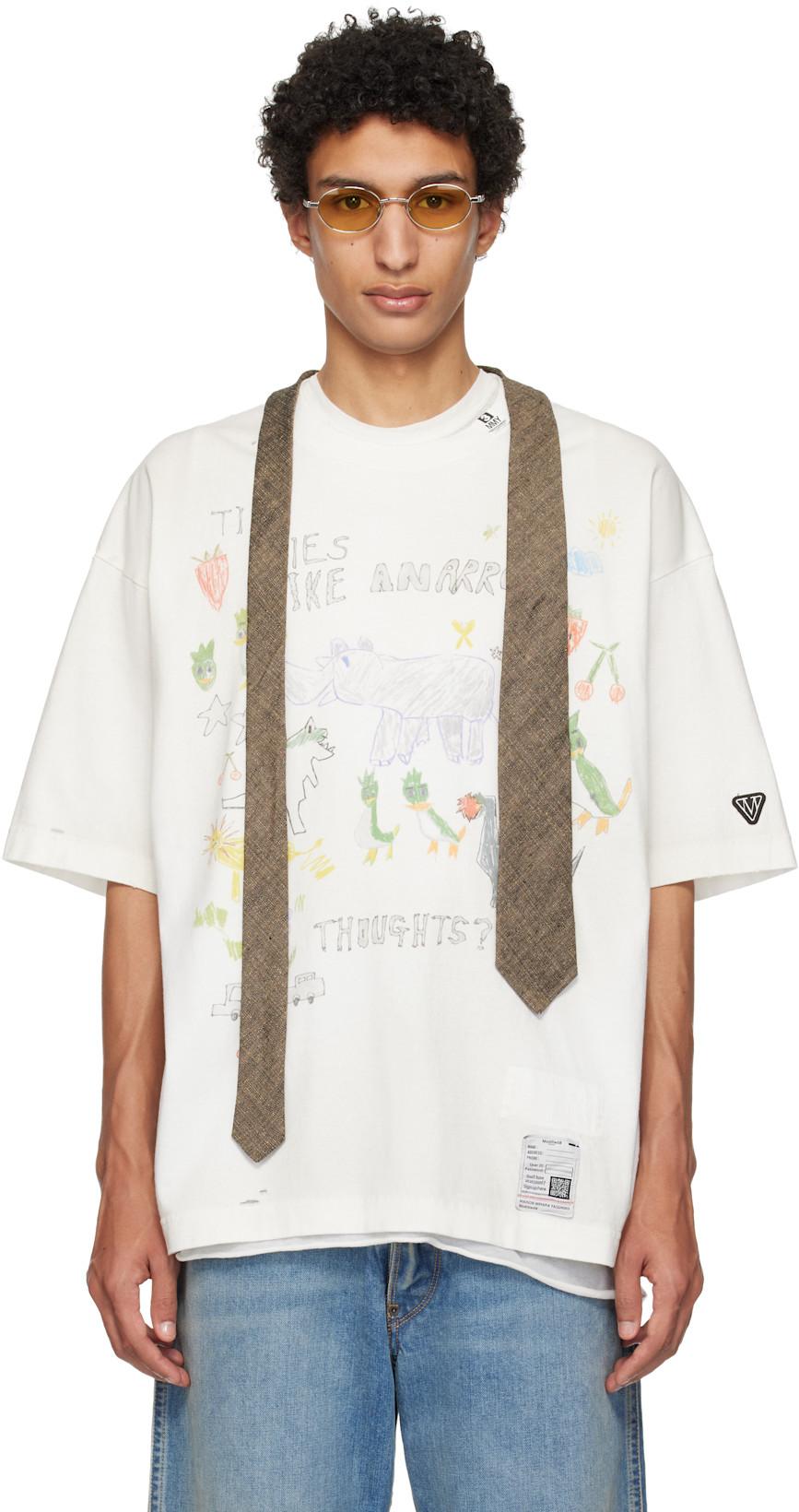 Off-White Kids Doodle Printed T-shirt by MAISON MIHARA YASUHIRO