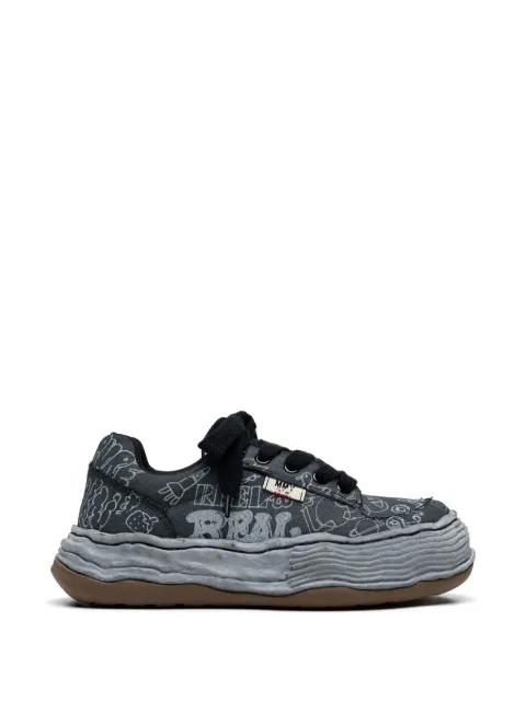 Oliver OG graffiti-print chunky sneakers by MAISON MIHARA YASUHIRO