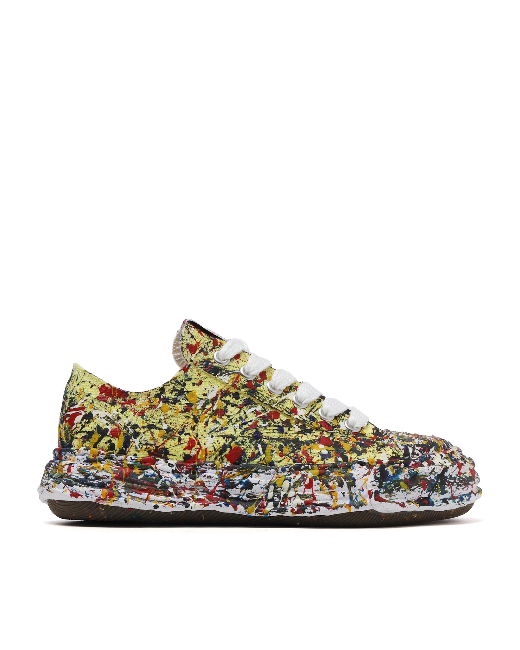 PETERSON23 OG Sole paint canvas low-top sneaker by MAISON MIHARA YASUHIRO